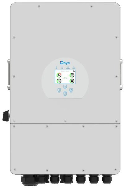 Inverter Hybrid Deye SUN-12K-SG02LP1-EU-AM3 – 12kW, Lưu trữ điện mạnh mẽ, 3 MPPT, 250A