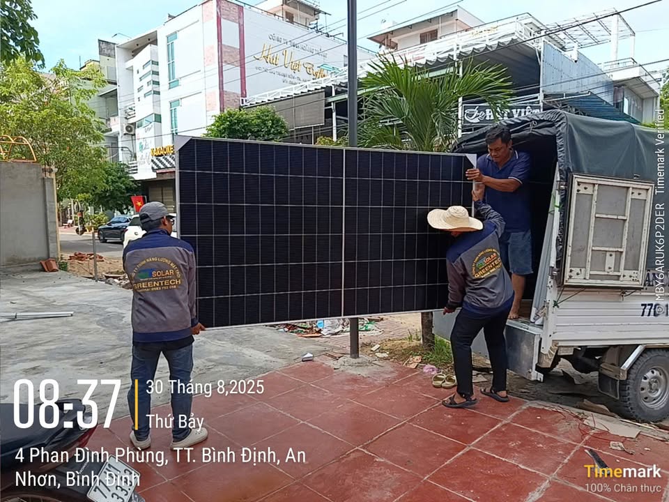  Kịp bàn giao đưa vào sử dụng hệ thống 10kw 1pha cho khách hàng kinh