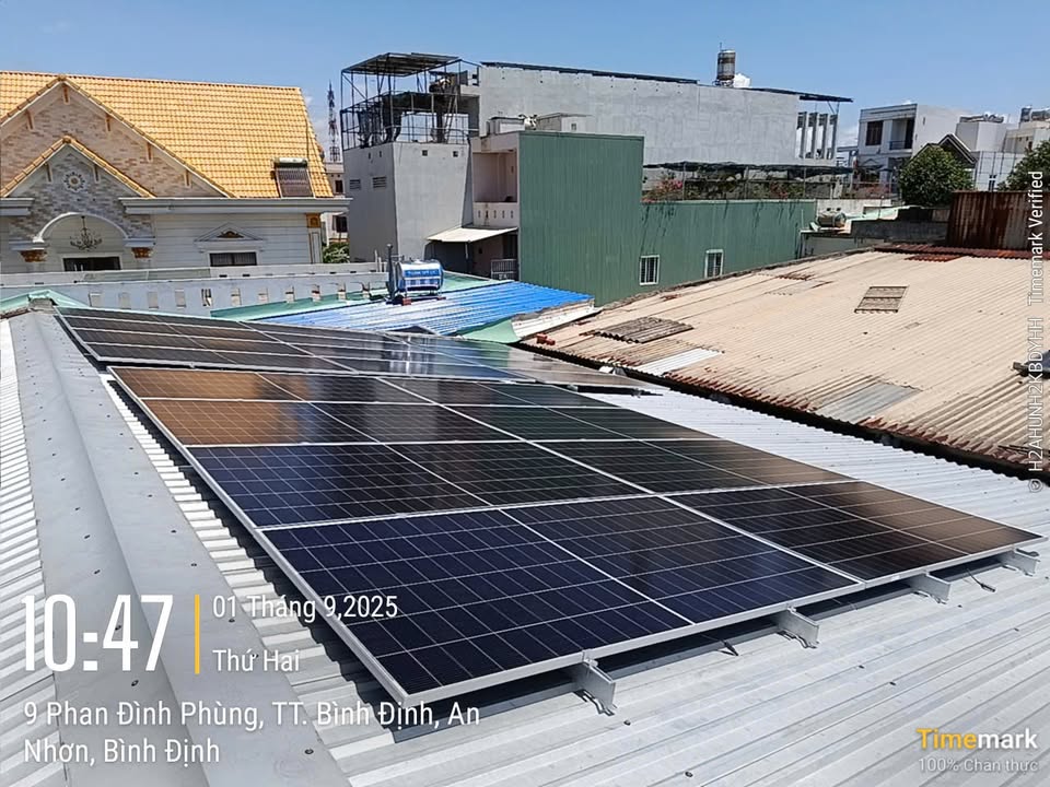  Kịp bàn giao đưa vào sử dụng hệ thống 10kw 1pha cho khách hàng kinh
