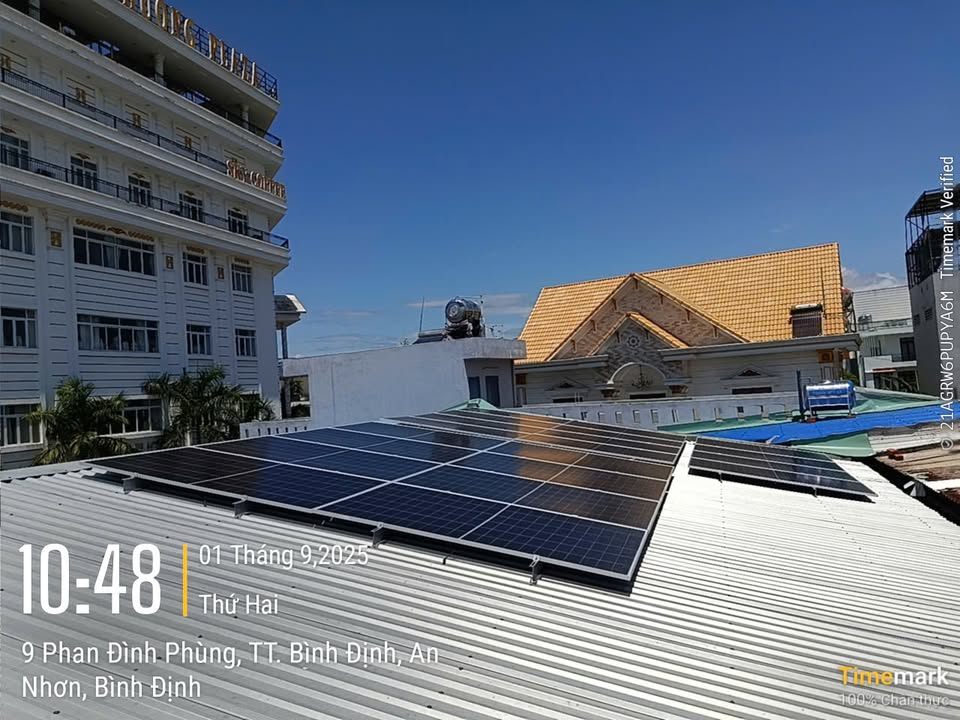  Kịp bàn giao đưa vào sử dụng hệ thống 10kw 1pha cho khách hàng kinh