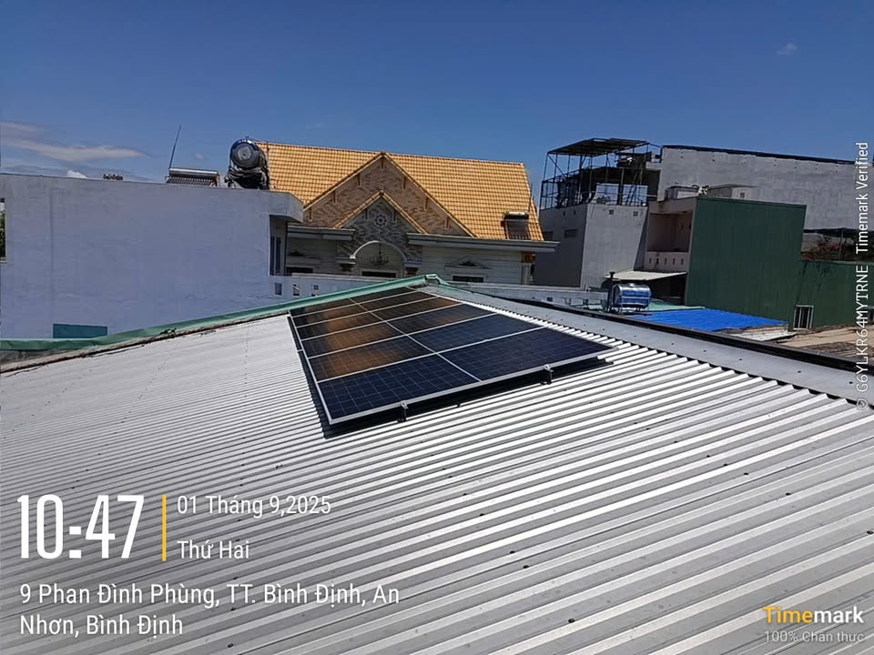  Kịp bàn giao đưa vào sử dụng hệ thống 10kw 1pha cho khách hàng kinh