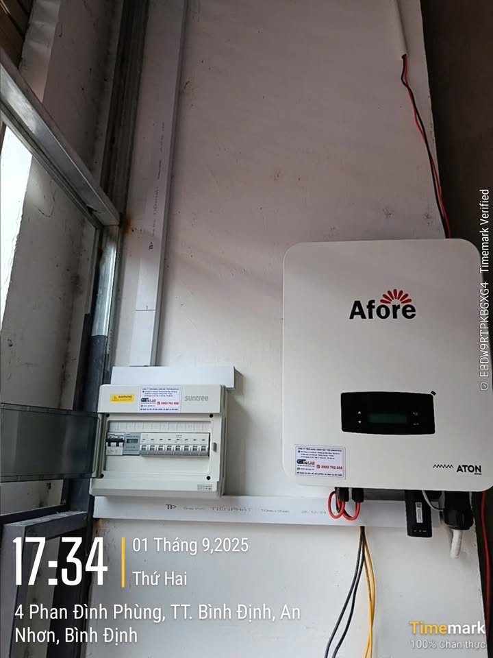  Kịp bàn giao đưa vào sử dụng hệ thống 10kw 1pha cho khách hàng kinh
