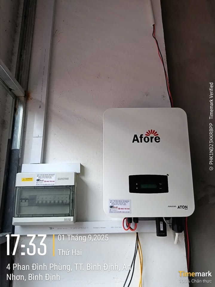  Kịp bàn giao đưa vào sử dụng hệ thống 10kw 1pha cho khách hàng kinh