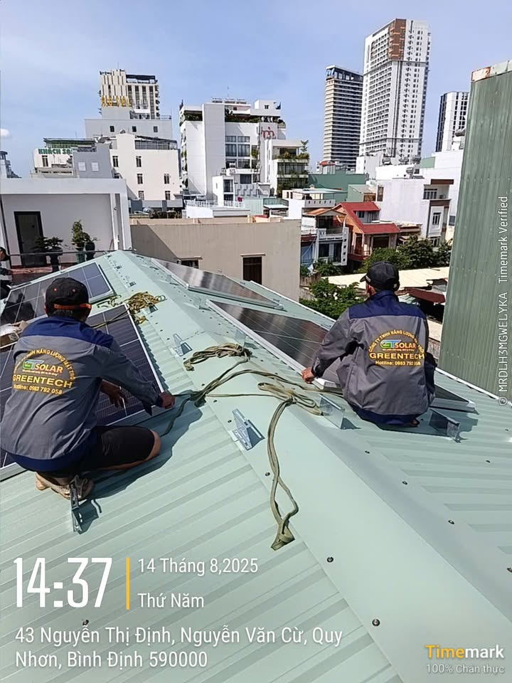 Hoàn thành bàn giao công trình 7kWp lưu trữ cho Khách hàng Quy Nhơn