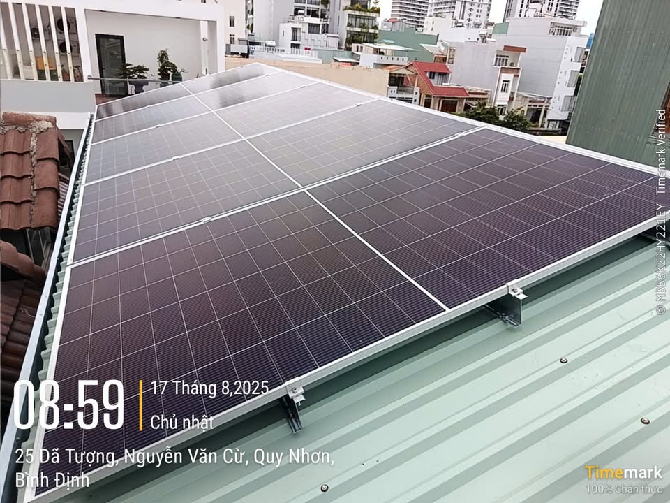 Hoàn thành bàn giao công trình 7kWp lưu trữ cho Khách hàng Quy Nhơn