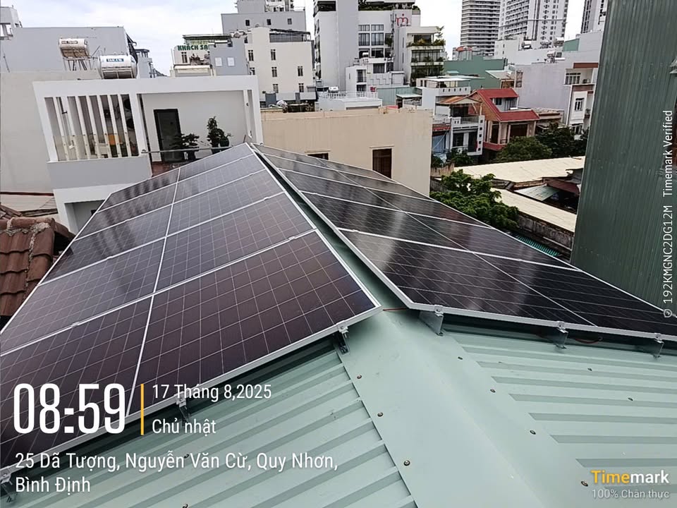 Hoàn thành bàn giao công trình 7kWp lưu trữ cho Khách hàng Quy Nhơn