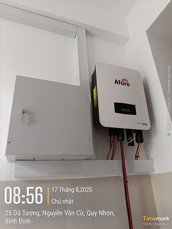 Hoàn thành bàn giao công trình 7kWp lưu trữ cho Khách hàng Quy Nhơn
