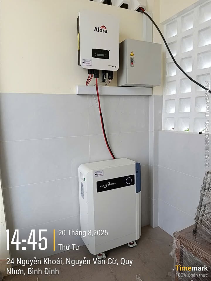  Bàn giao đưa vào sử dụng hệ thống 7kw 1pha tiết kiệm 2 - 2,5tr tiền