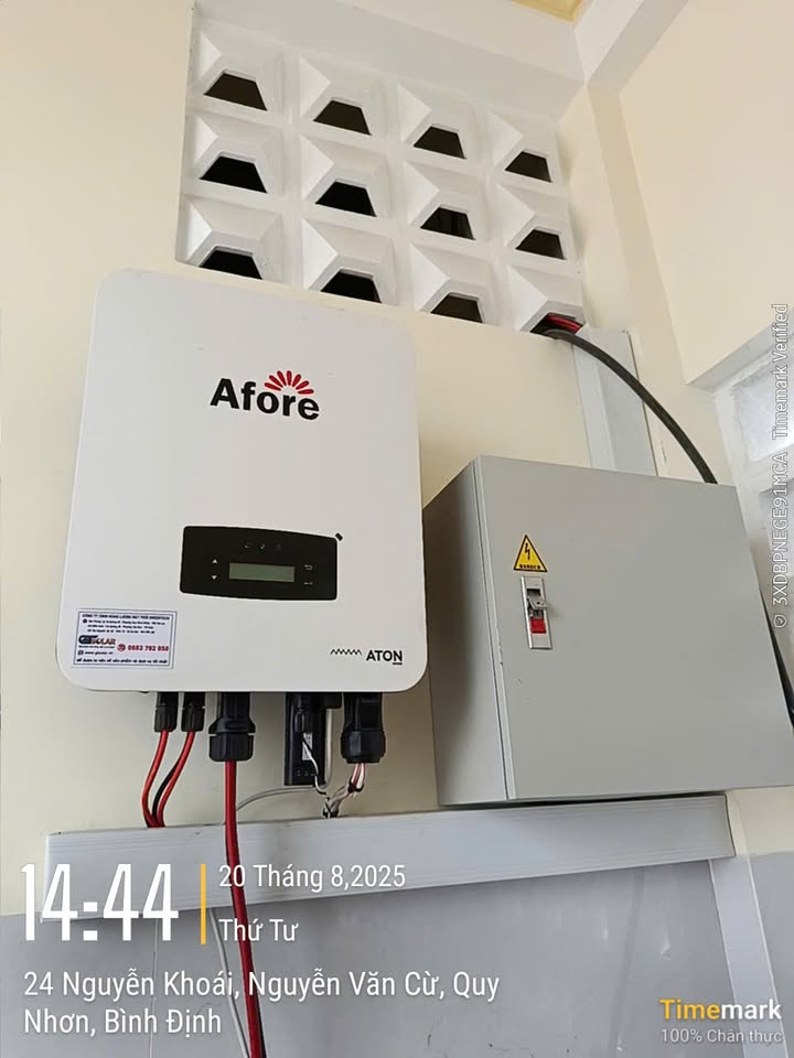  Bàn giao đưa vào sử dụng hệ thống 7kw 1pha tiết kiệm 2 - 2,5tr tiền