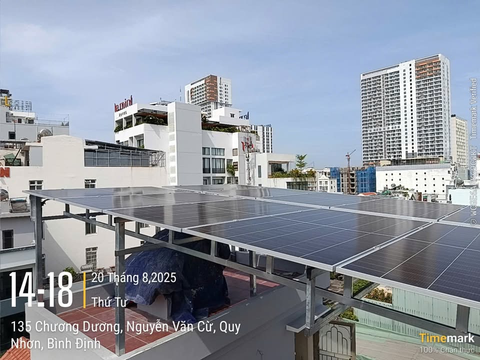  Bàn giao đưa vào sử dụng hệ thống 7kw 1pha tiết kiệm 2 - 2,5tr tiền