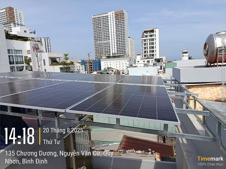 Bàn giao đưa vào sử dụng hệ thống 7kw 1pha tiết kiệm 2 - 2,5tr tiền