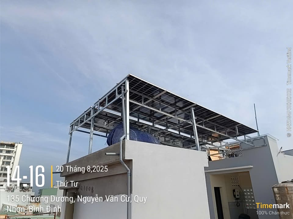  Bàn giao đưa vào sử dụng hệ thống 7kw 1pha tiết kiệm 2 - 2,5tr tiền