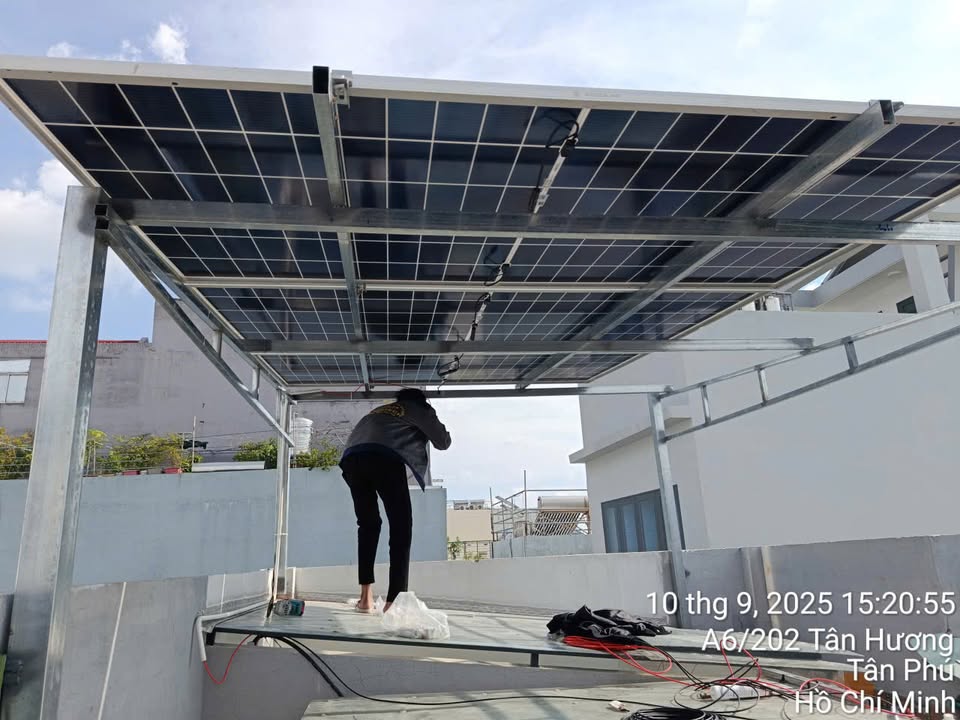  Tiếp tục triển khai công trình 6,3kwp 1pha tại: 1/6 Phạm Quý Thích